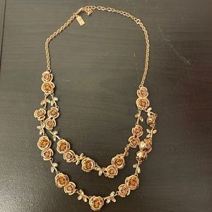 Rose Gold Kate Spade Roses Necklace